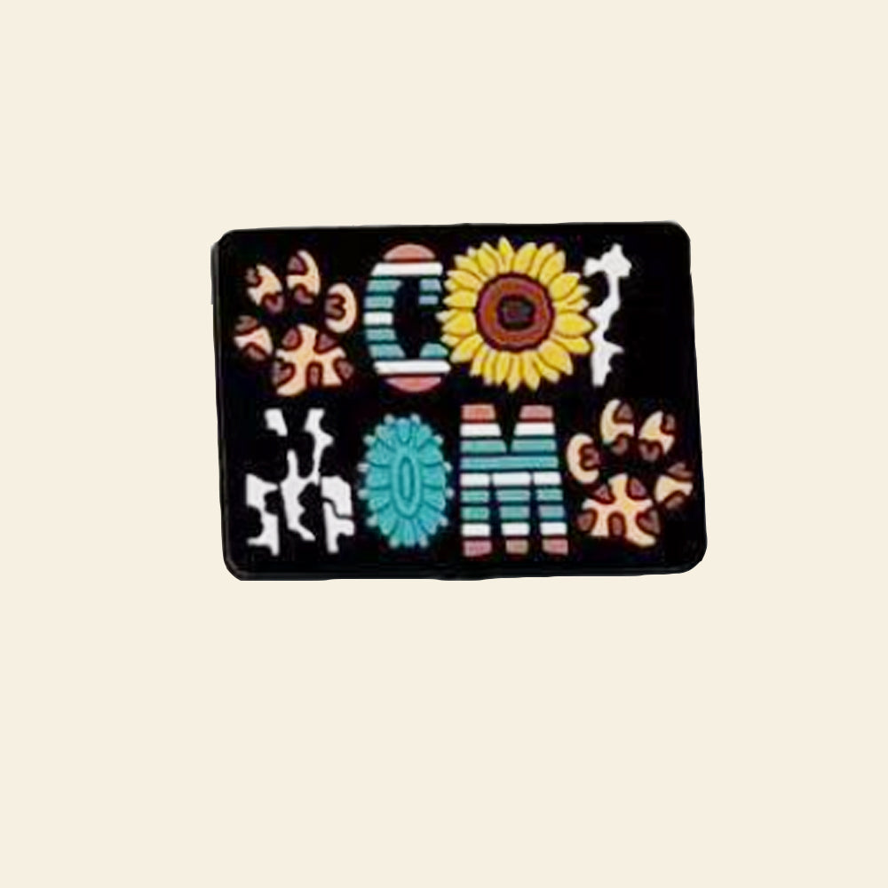 Wholesale 10pcs Leopard Print Cow Print Letters Silicone Cartoon Silicone Beads