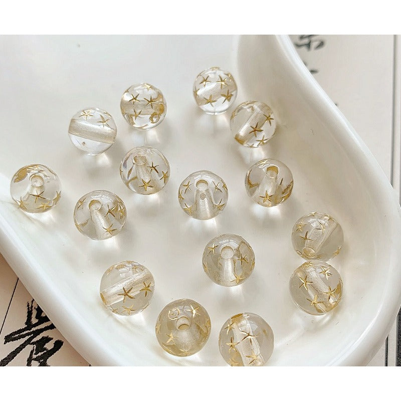 Wholesale 10PCS/PACK Vintage Acrylic Love Star Beads