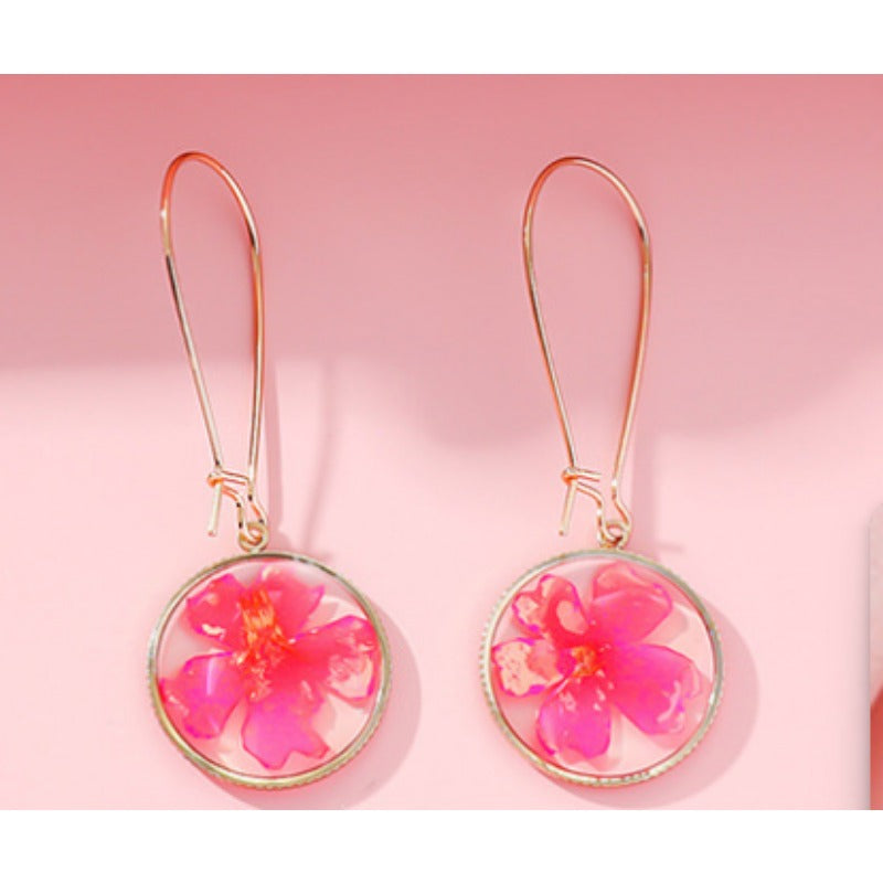 Wholesale Resin Dripping Retro Creative Round Color Earrings