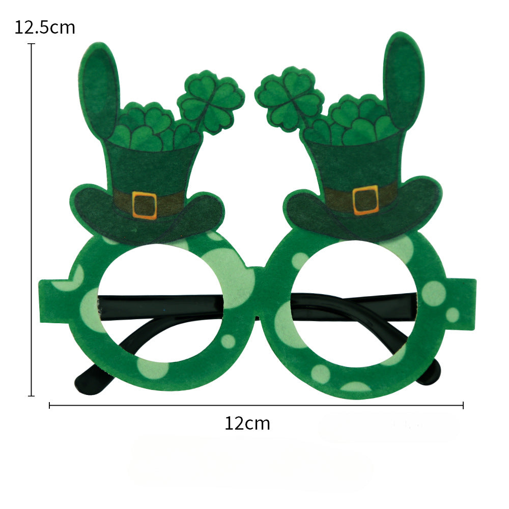 Wholesale St. Patrick's Day Irish Party Clover Felt Glasses