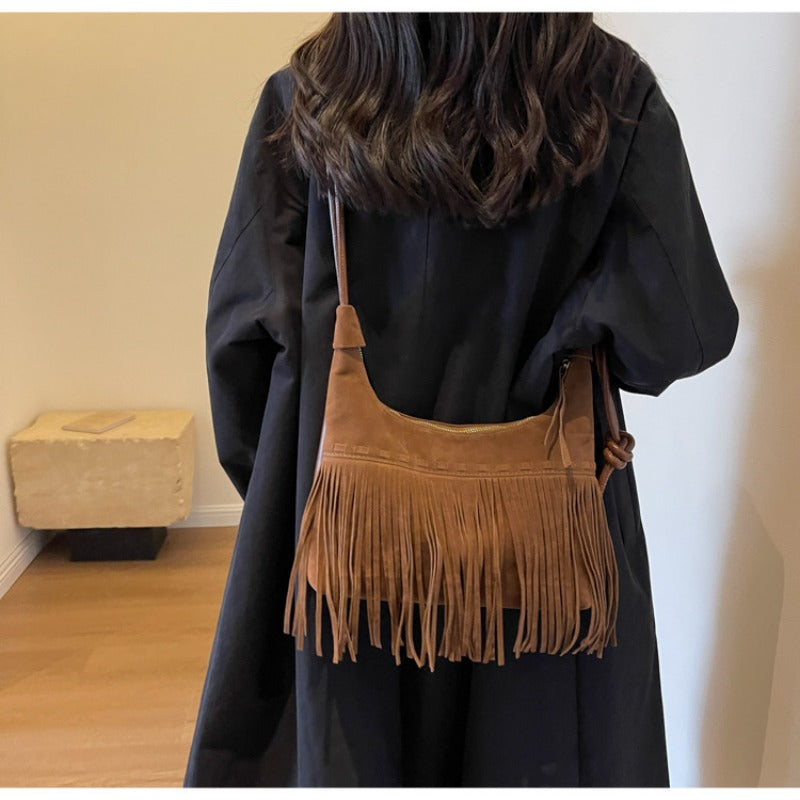Wholesale Bohemian Tassel Vintage Shoulder Crossbody Bag