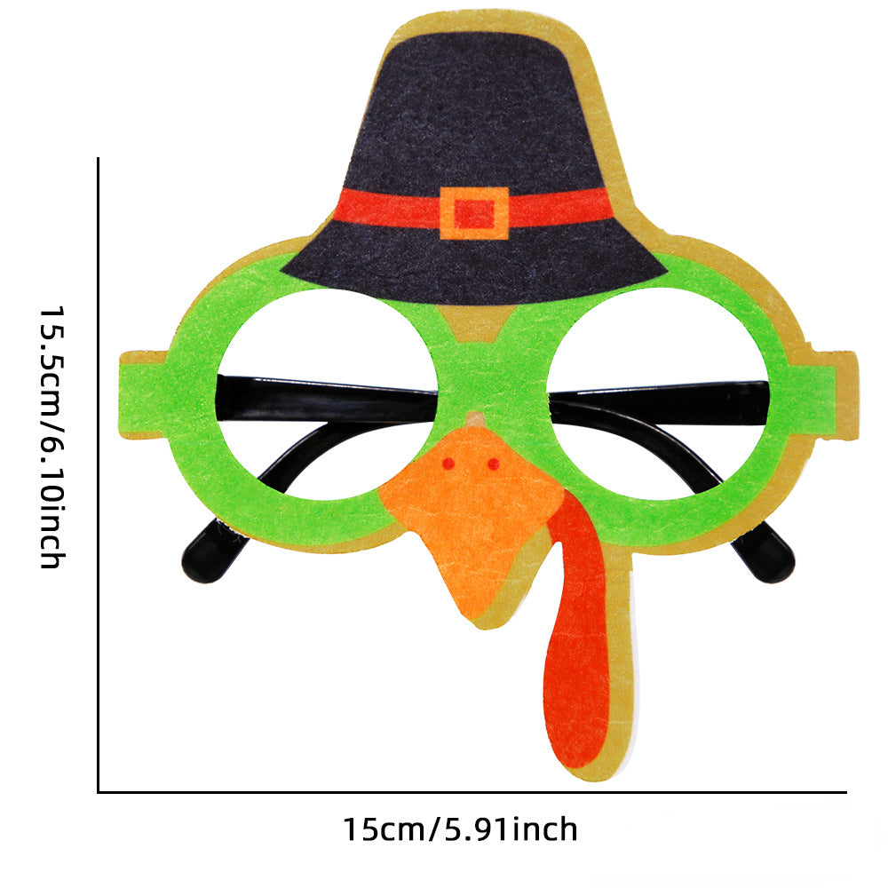 Wholesale Thanksgiving Children's and Adult Party Decoration Supplies Festival Turkey Style Eyeglass Frame