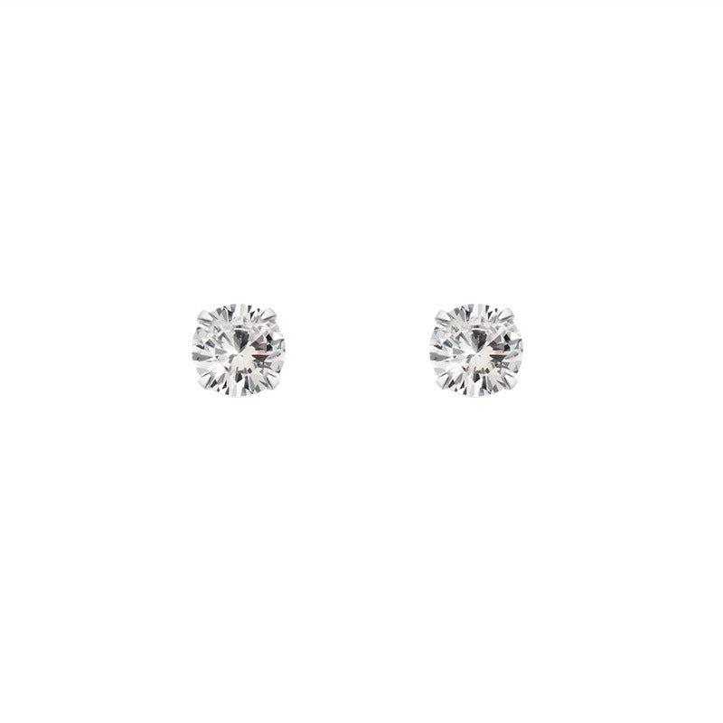 Wholesale 925 Silver Needle Simple Temperament Diamond Studded Small and Personalized Student Earrings