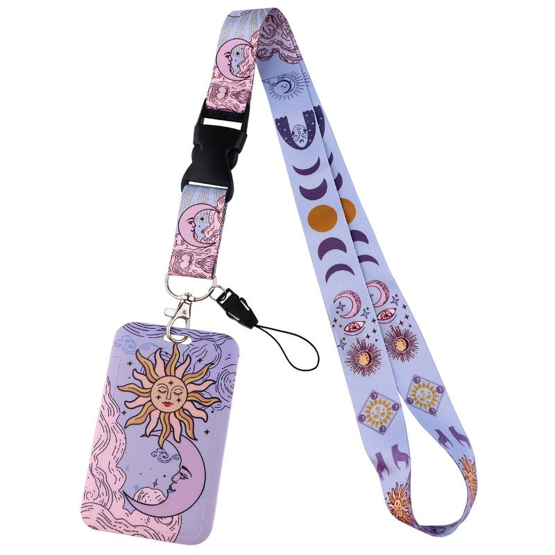 Wholesale Moon Buckle Mobile Phone Lanyard Brand Work Card Exhibition Card Bus Campus Cute Card Holder