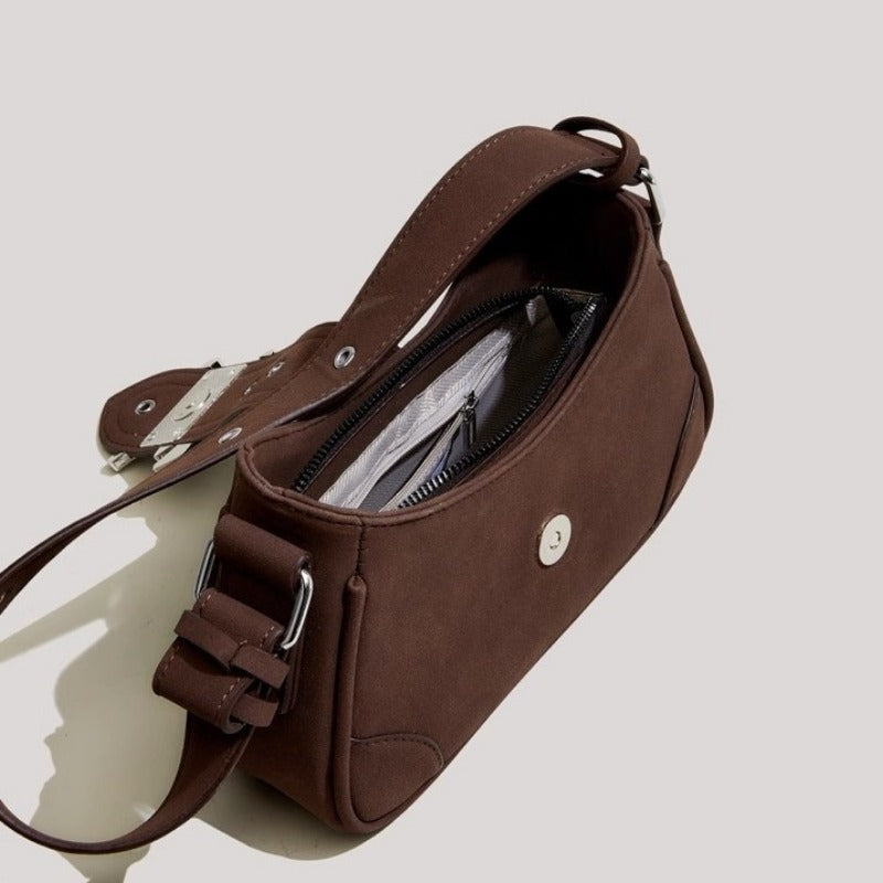 Wholesale Vintage Nubuck Suede Millennial Babes Underarm Crossbody Bag