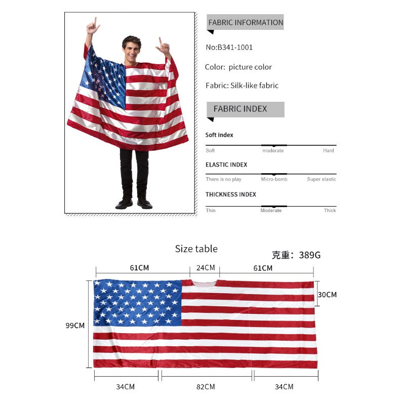 Wholesale Independence Day Flag Print Atmosphere Performance Clothing