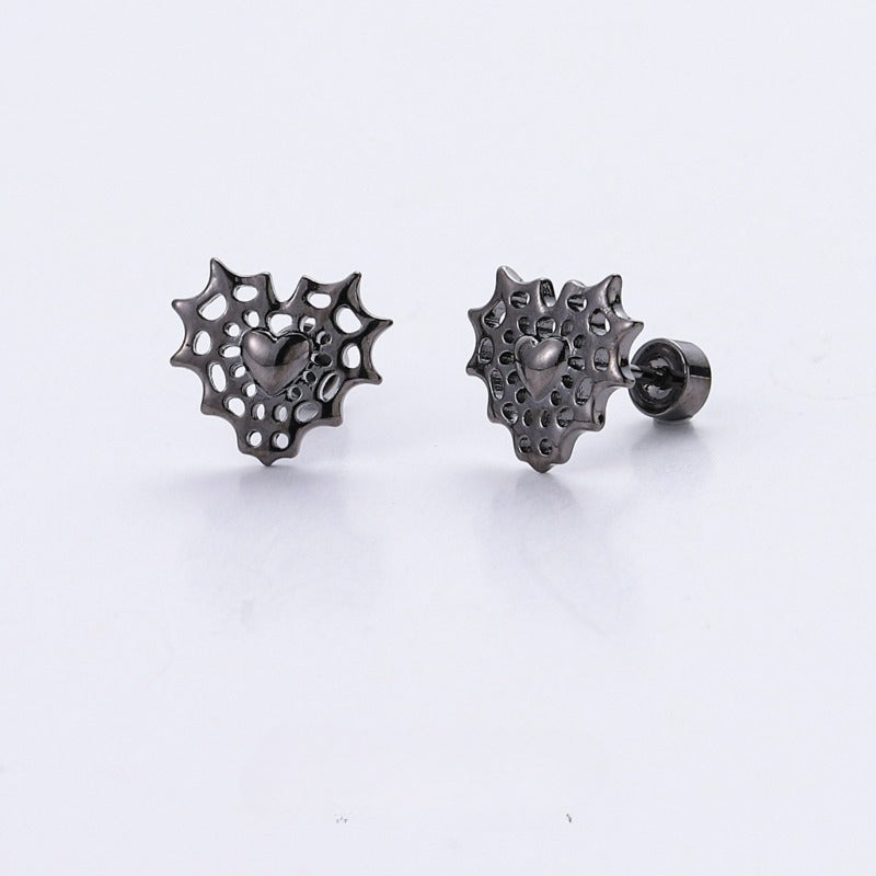 Wholesale Titanium Steel Copper Gold-plated Zircon Earrings