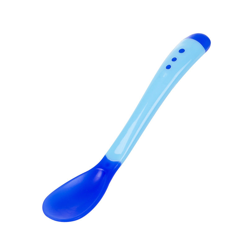 Wholesale Silicone Baby Temperature Sensing Spoon Feeding Tableware