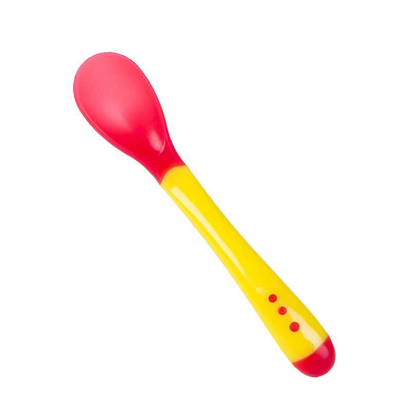 Wholesale Silicone Baby Temperature Sensing Spoon Feeding Tableware