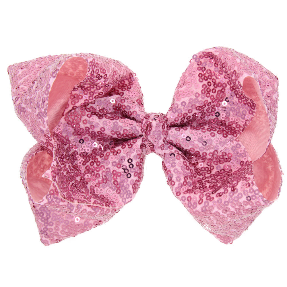 Wholesale 8 Inch Children's Bow Sequin Hairpin