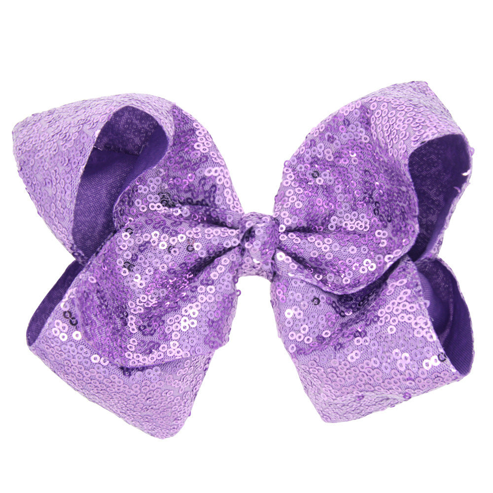 Wholesale 8 Inch Children's Bow Sequin Hairpin