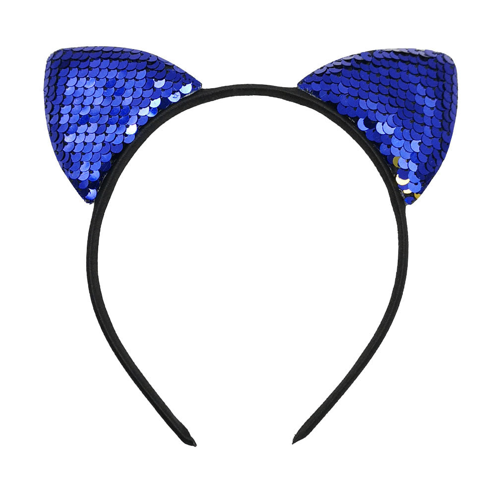Wholesale Fabric Sequin Cat Ears Headband