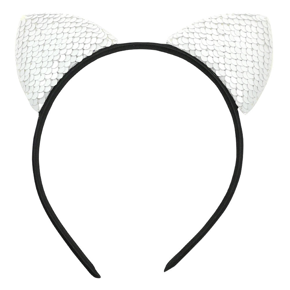 Wholesale Fabric Sequin Cat Ears Headband