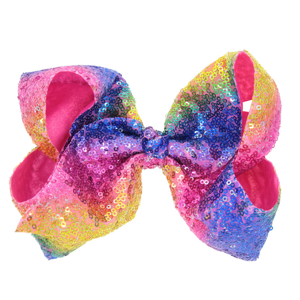 Wholesale 8 Inch Children's Bow Sequin Hairpin