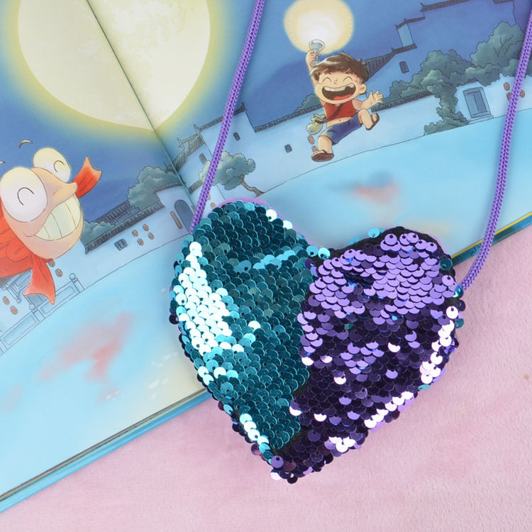 Bolso de monedas de monedas para niños de cordón de lentejuelas al por mayor de lentejuelas