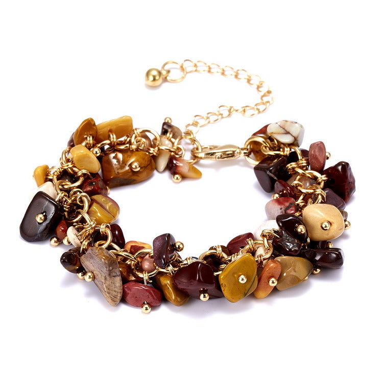 Wholesale Stone 5 Color Crystal Gravel Creative Crystal Bracelet