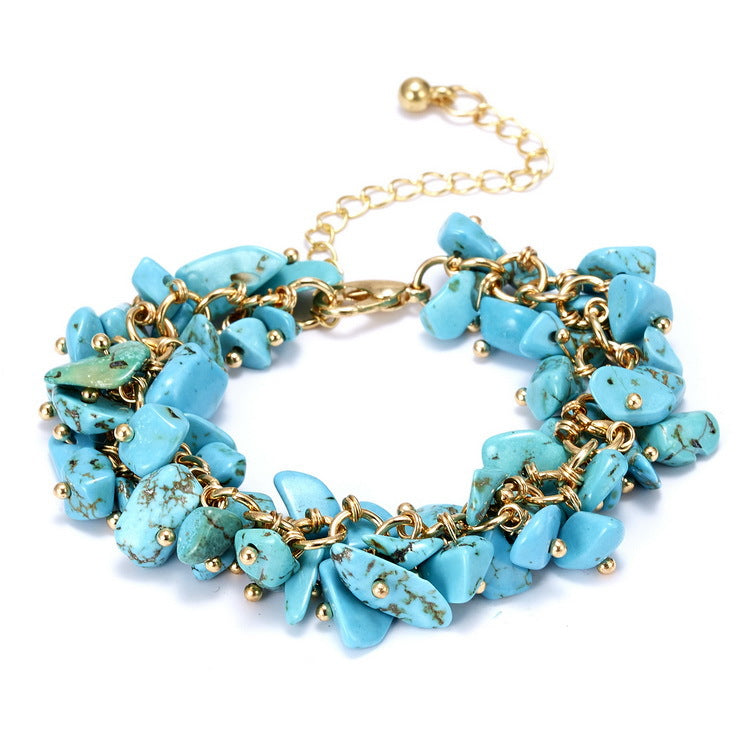 Wholesale Stone 5 Color Crystal Gravel Creative Crystal Bracelet