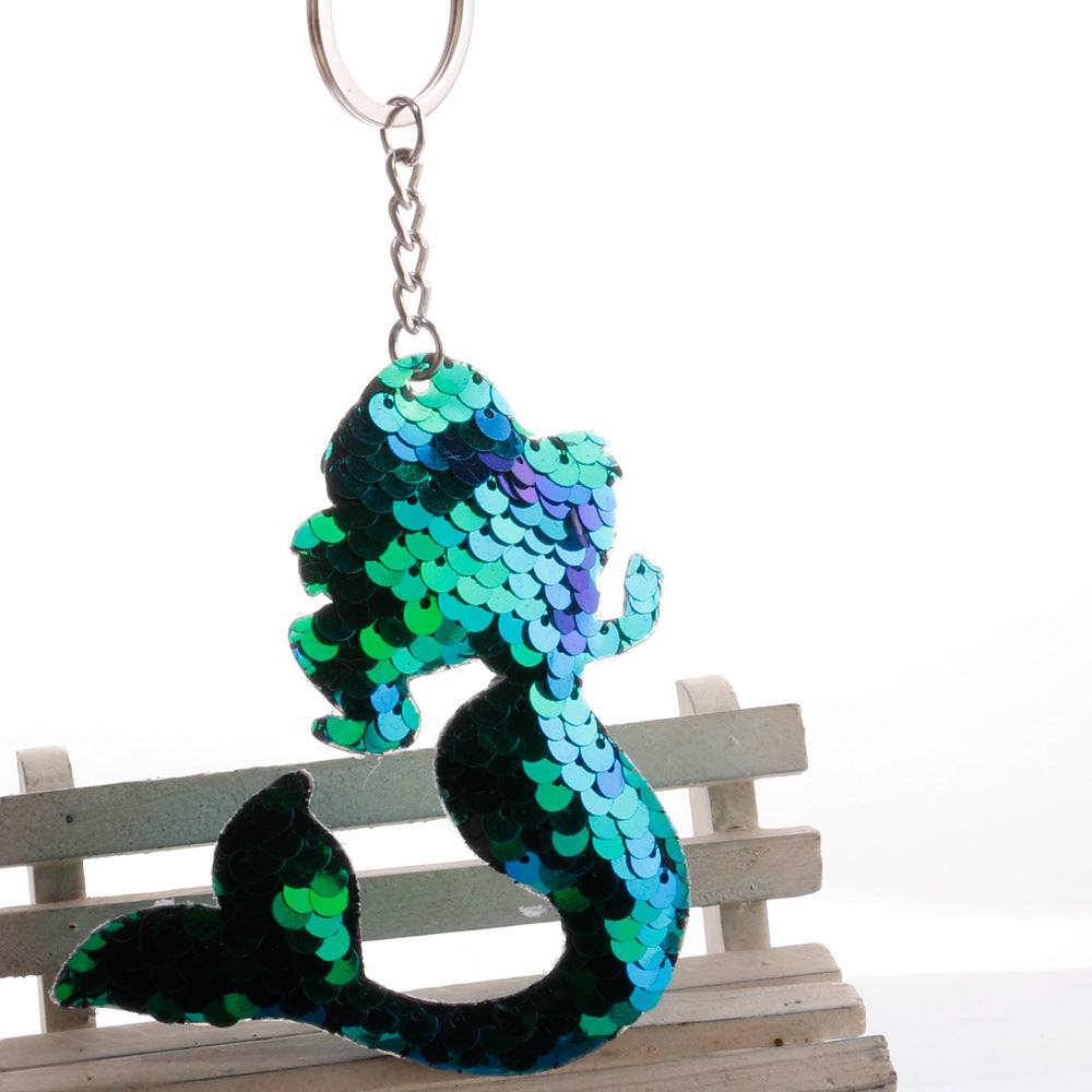 Wholesale Reflective Bright Face Mermaid Tail Car Luggage Keychains