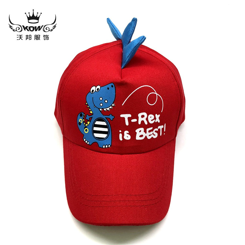 Wholesale Cartoon Printed Dinosaur Shaped Kids Baseball Cap