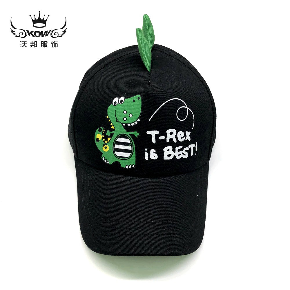 Wholesale Cartoon Printed Dinosaur Shaped Kids Baseball Cap