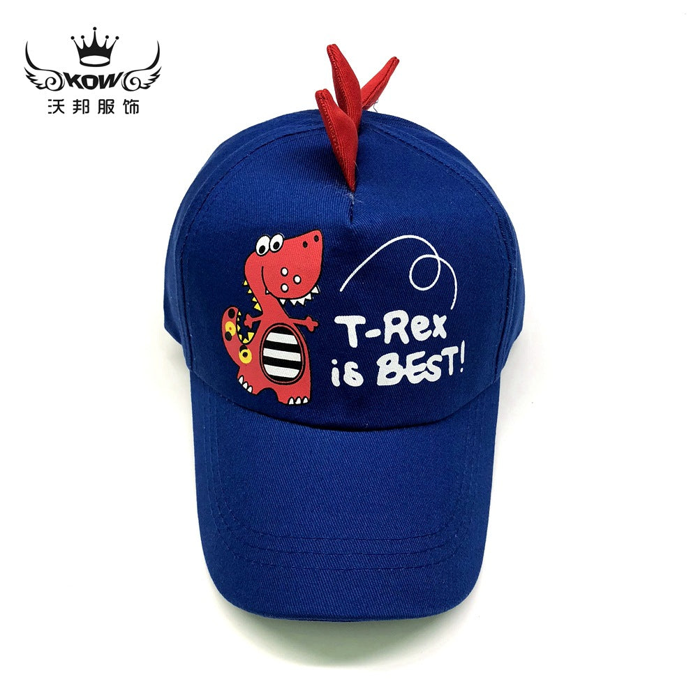 Wholesale Cartoon Printed Dinosaur Shaped Kids Baseball Cap