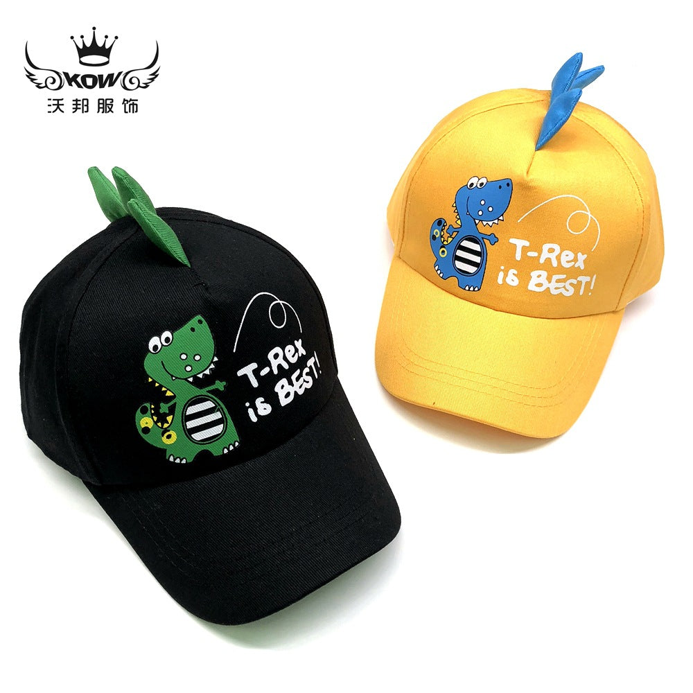 Wholesale Cartoon Printed Dinosaur Shaped Kids Baseball Cap