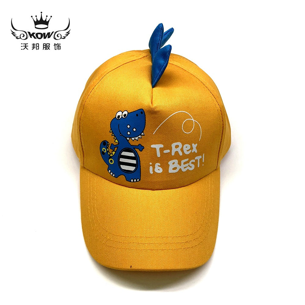 Wholesale Cartoon Printed Dinosaur Shaped Kids Baseball Cap