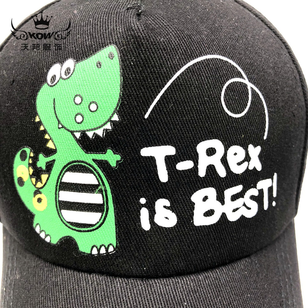 Wholesale Cartoon Printed Dinosaur Shaped Kids Baseball Cap