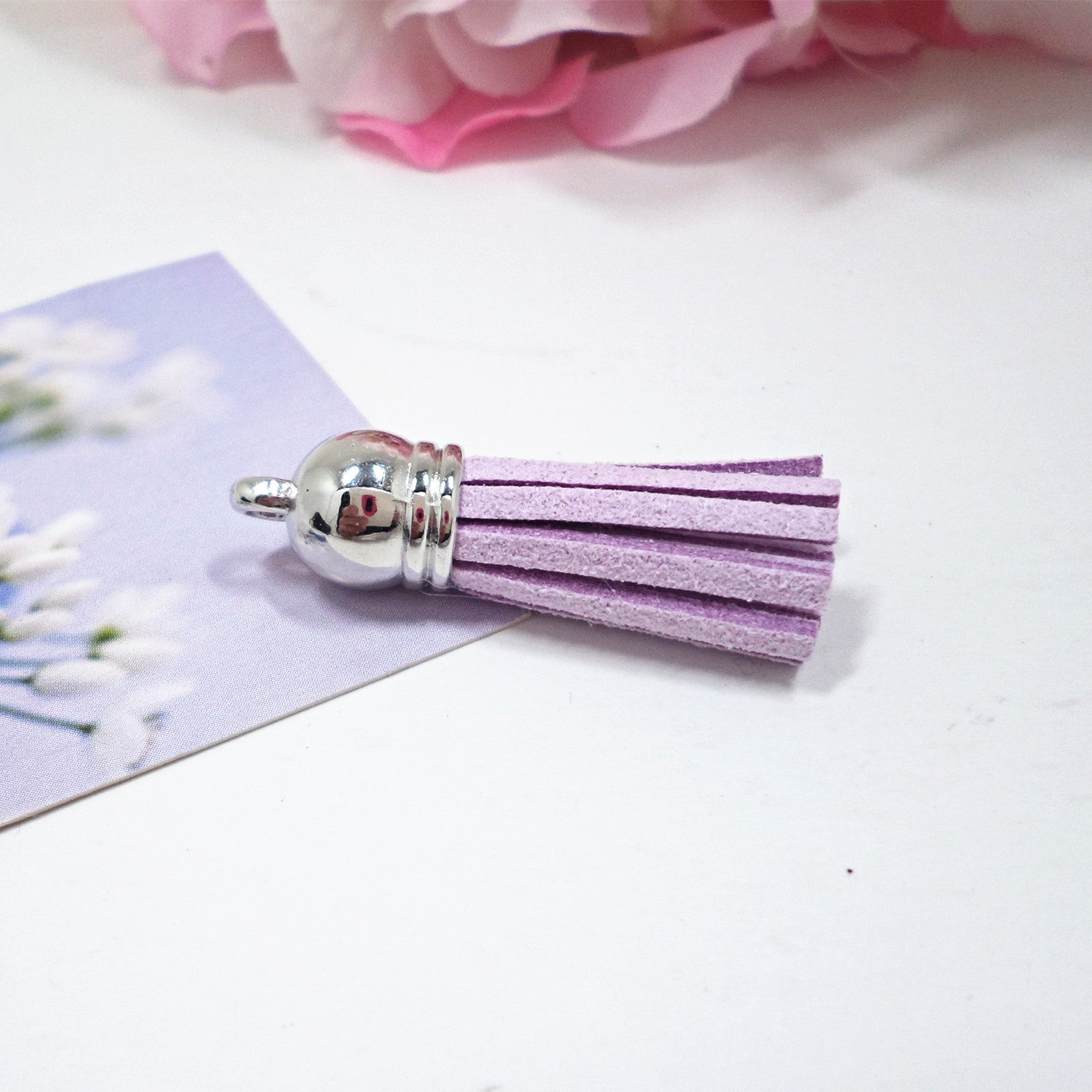 Wholesale 10pcs/pack Velvet Tassel Bag Charm DIY Accessories Keychain