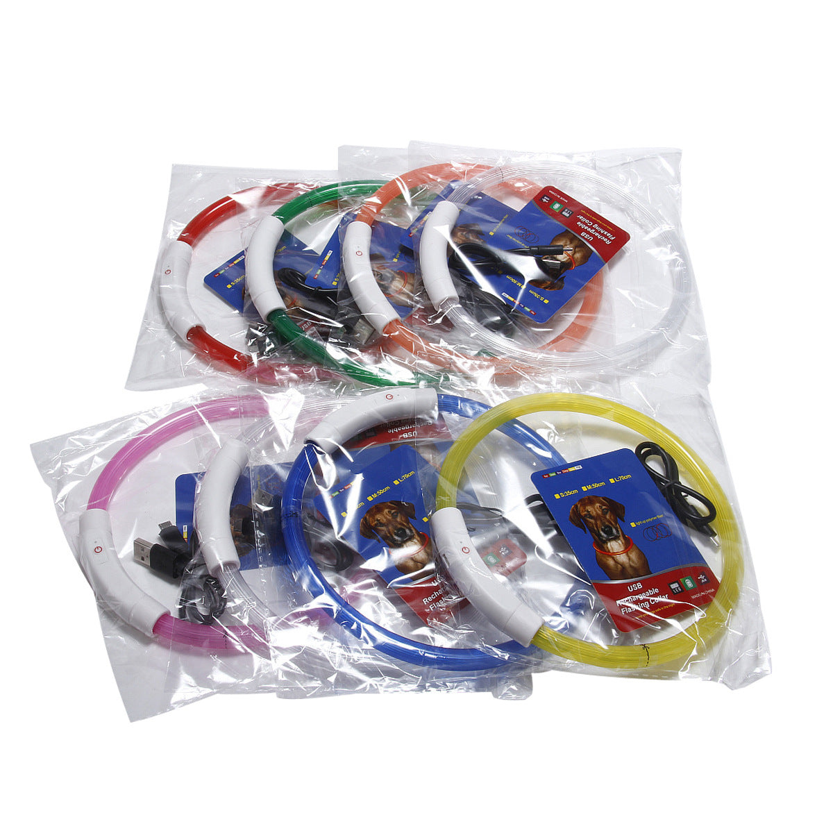 Wholesale Polyester LED Pet Luminous Collar USB Charging Collar