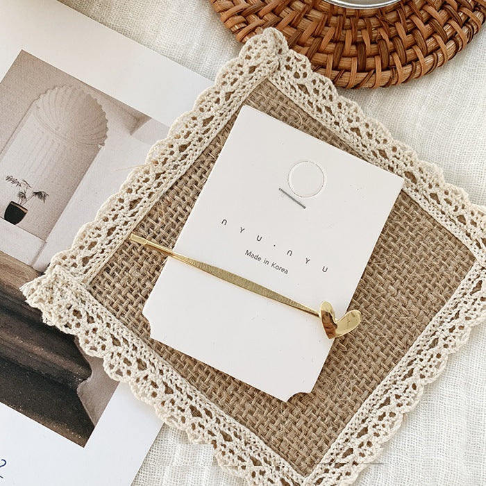 Wholesale Metal Edge Clip Love Five-pointed Star Smiley Face Bangs Hair Clip One-word Clip