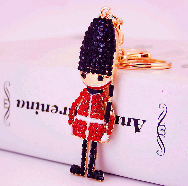 Wholesale Crystal Guard Diamond Zinc Alloy Keychain