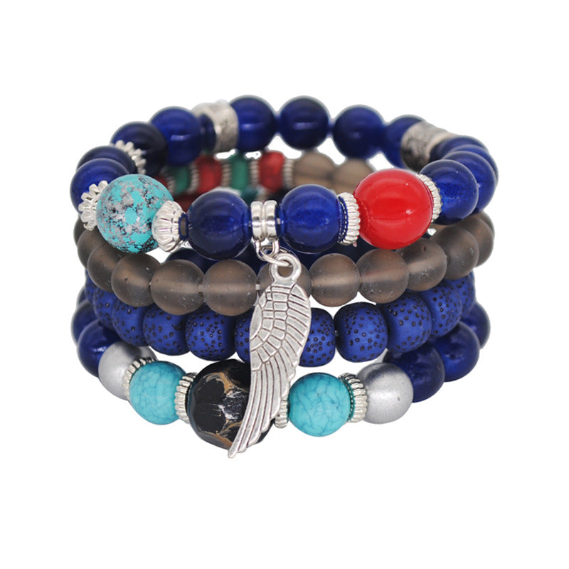 Wholesale Angel Wings Vintage Beaded Multi Layered Handstring