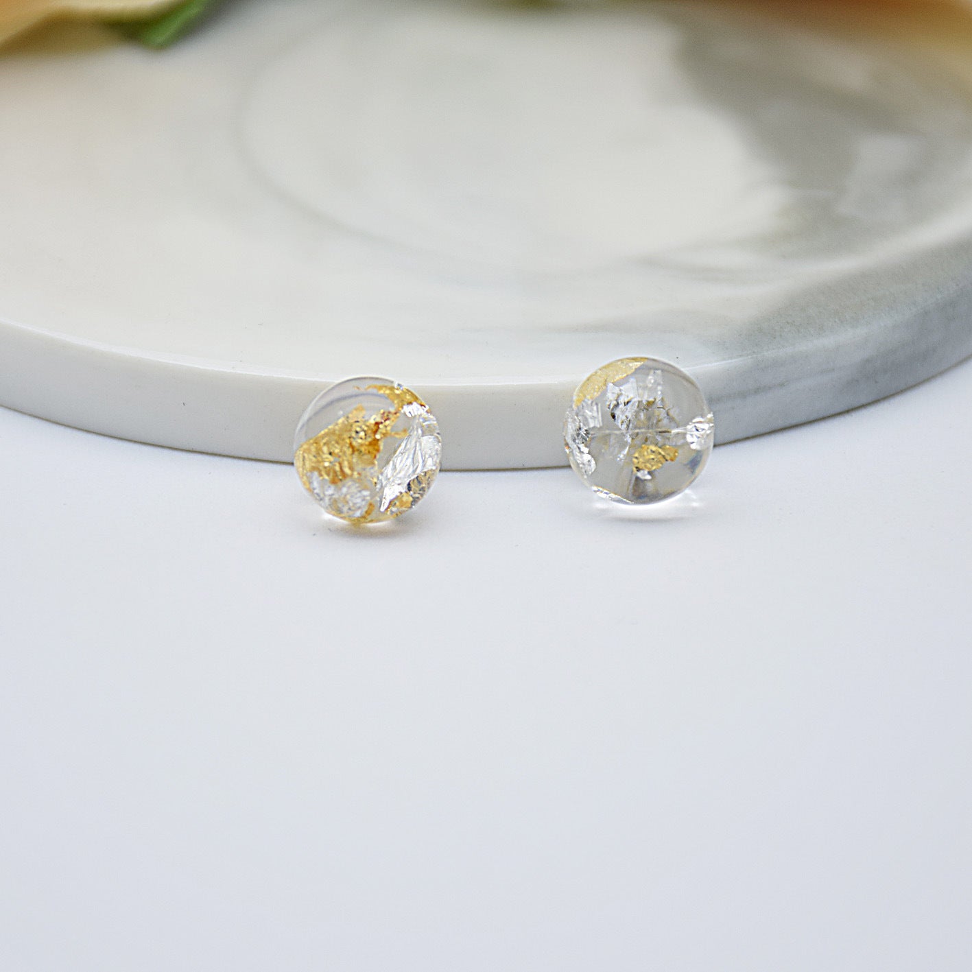 Wholesale DIY Resin Round 10mm Gold Platinum Ball Beads