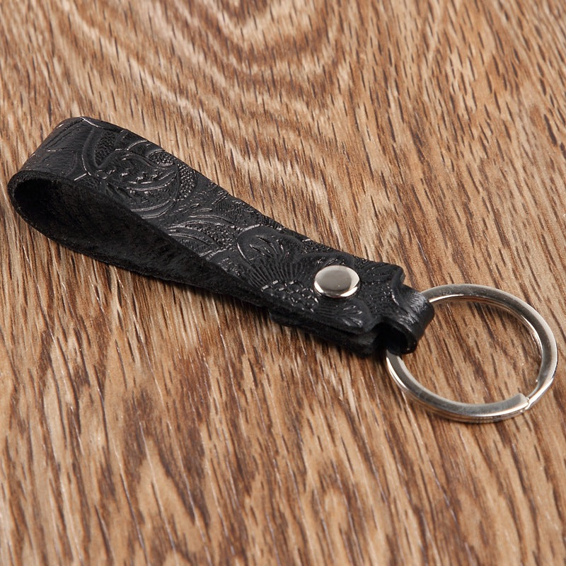 Wholesale Leather Printed Metal Keychains