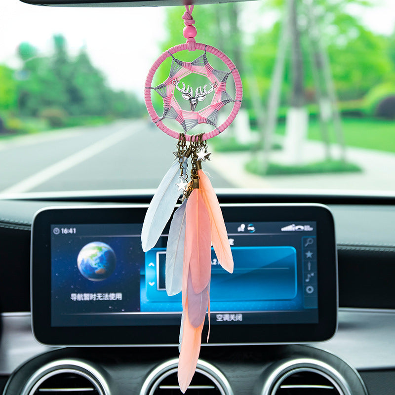 Wholesale Alloy Dream Catching Wind Chime Forest Series Handmade Feather Pendant