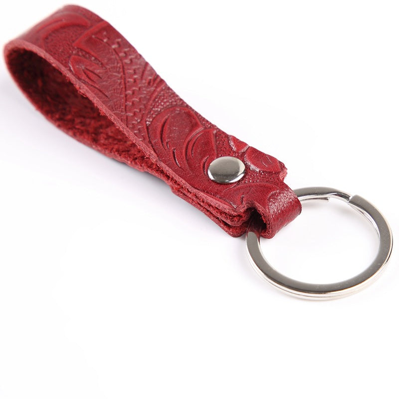 Wholesale Leather Printed Metal Keychains