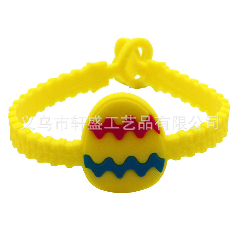 Wholesale PVC Sports Epoxy Easter Silicone Bracelet