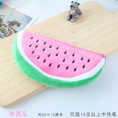 Wholesale Cartoon Cute Coin Purse Plush Fabric Watermelon