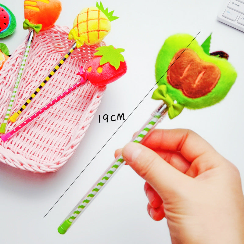 Wholesale Plush Fruit Plastic Neutral Pens
