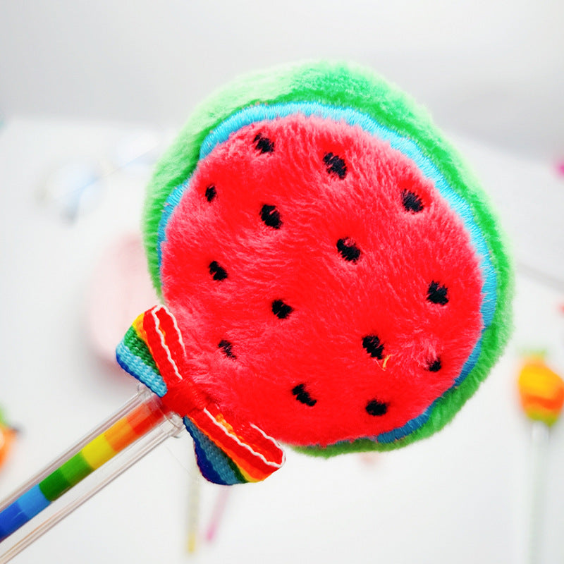 Wholesale Plush Fruit Plastic Neutral Pens