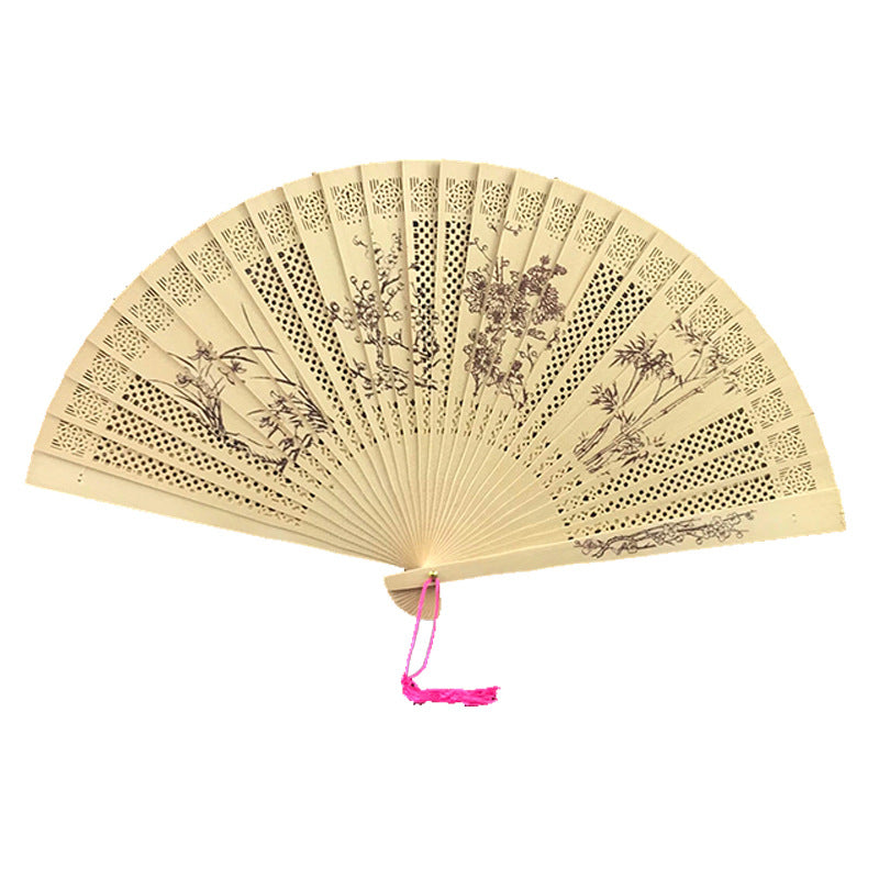 Wholesale Gufengli Box Packing Fragrant Hollow Folding Fan