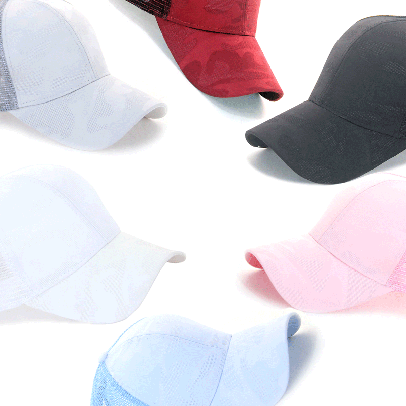 Wholesale Cotton Grid Camouflage Solid Color Baseball Cap