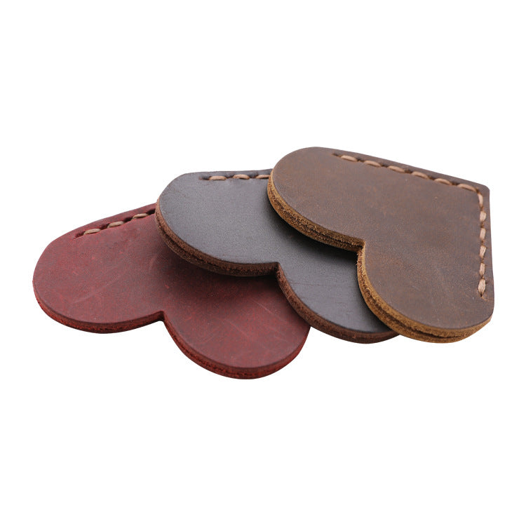 Wholesale Genuine Leather Heart Shaped Bookmarks