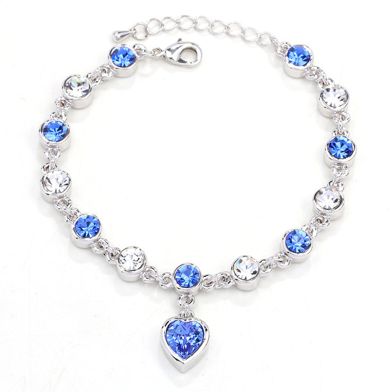 Wholesale Rose Heart Azusa Alloy Bracelet