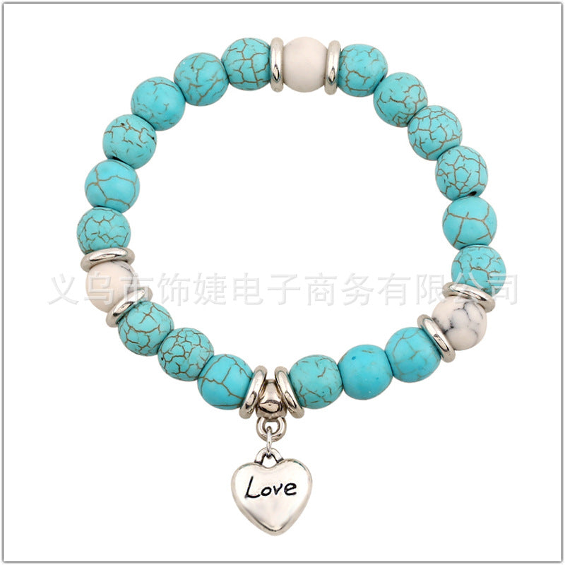Wholesale Vintage Heart Turquoise Bracelets