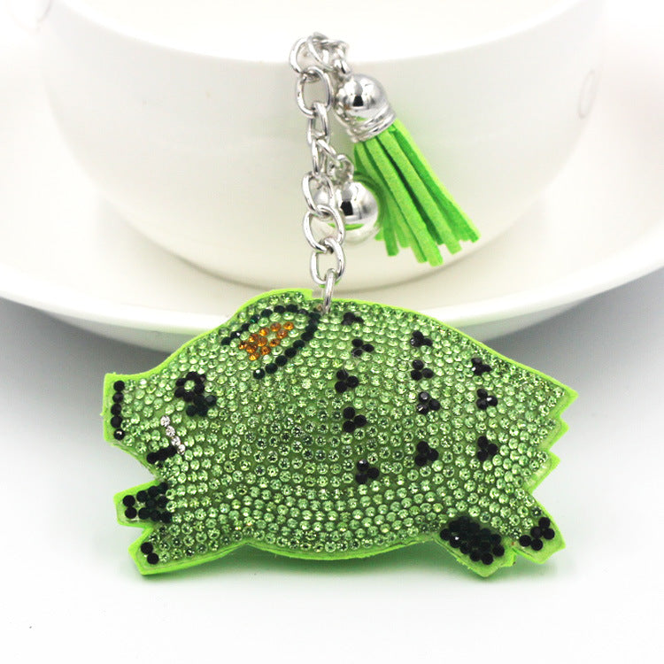 Wholesale Velvet Inlaid Diamond Wild Boar Keychains