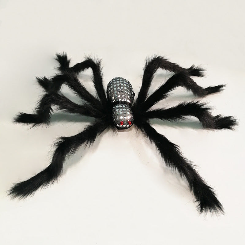 Wholesale Halloween Decoration Simulation Big Black Spider Foam Props
