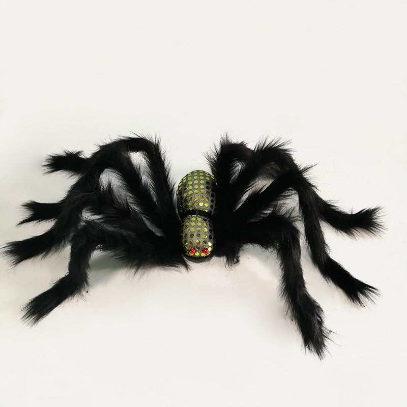 Wholesale Halloween Decoration Simulation Big Black Spider Foam Props
