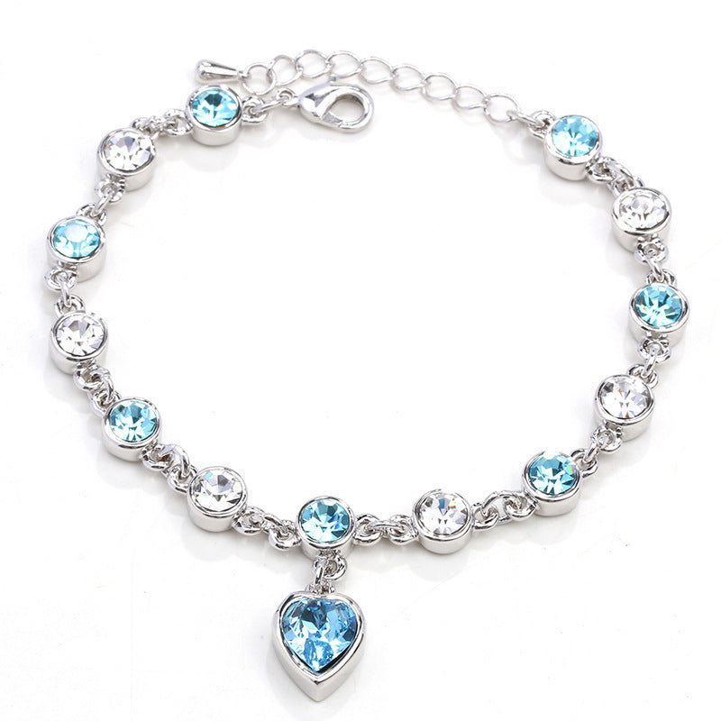Wholesale Rose Heart Azusa Alloy Bracelet